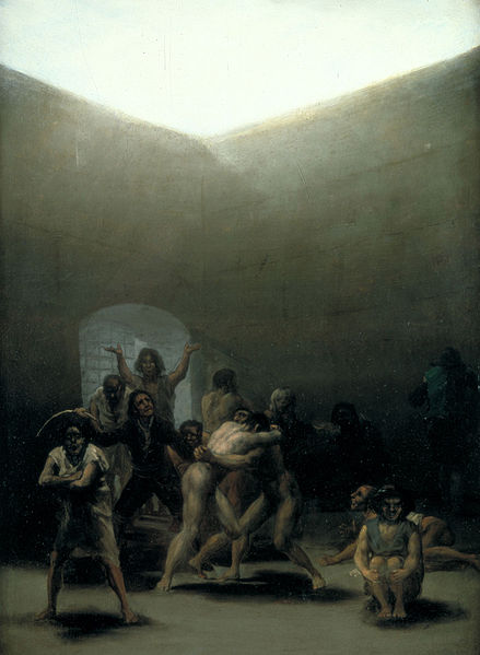 Francisco de Goya Courtyard with Lunatics or Yard with Madmen